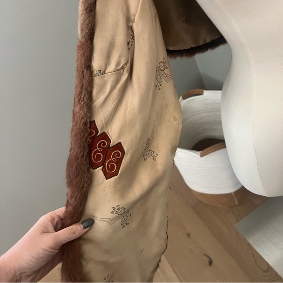 Vintage Real Fur Shawl Coat Jacket - Picture 4 of 5